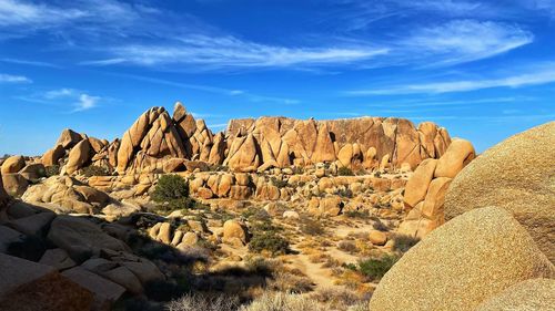 Rock formations against sky