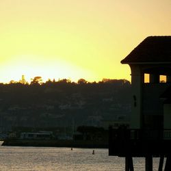 Scenic view of sunset over sea