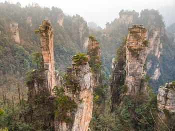 Panoramic view of rock formations