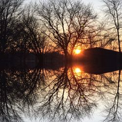 Sunset over lake