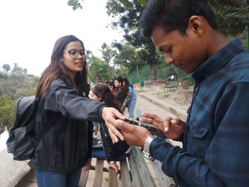 Young man using mobile phone