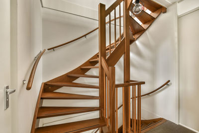 Low angle view of spiral staircase