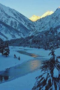 River flowing through rocks