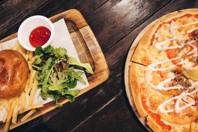 Close-up of food in plate on table