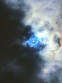 Low angle view of moon in sky