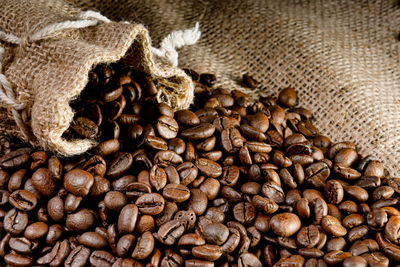 Close-up of coffee beans