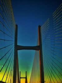 Low angle view of bridge against sky