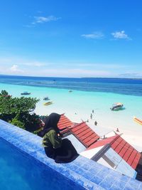 Scenic view of sea against sky