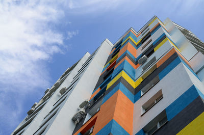 Low angle view of modern building against sky