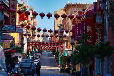 People in city street