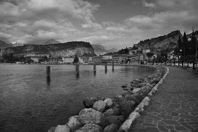 Views from torbole, on lake garda, in northern italy.