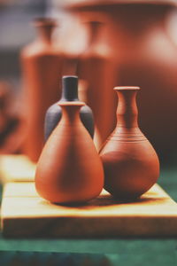 Close-up of objects on table