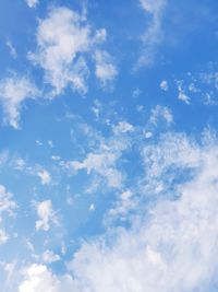 Low angle view of clouds in sky