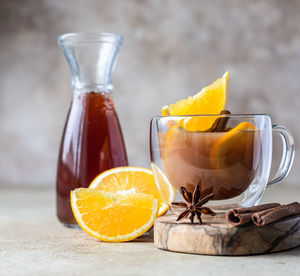 Close-up of drink on table