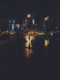 City street at night