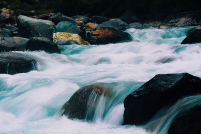 Scenic view of waterfall