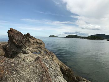 Scenic view of mountain against sky