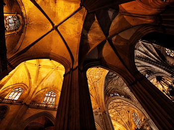 Low angle view of ornate ceiling of building