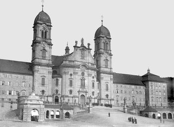 View of historic building against clear sky