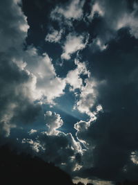 Low angle view of cloudy sky