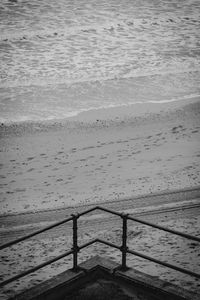 High angle view of beach