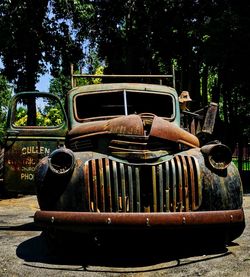 Abandoned vintage car