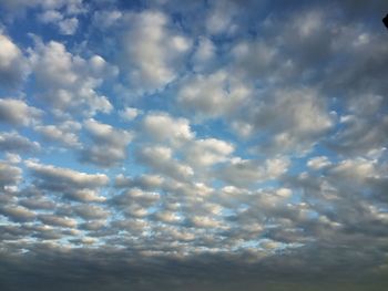 Low angle view of clouds in sky