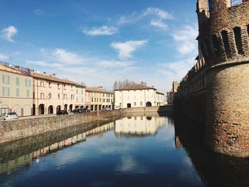 Reflection of buildings in canal