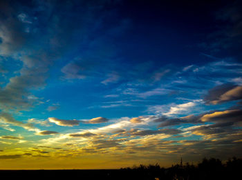 Scenic view of landscape against cloudy sky