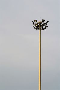 Low angle view of lamp against sky