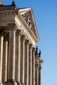 Low angle view of historical building