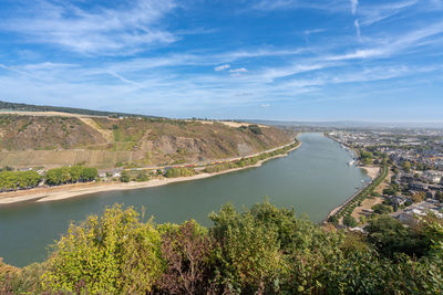 Scenic view of river against sky