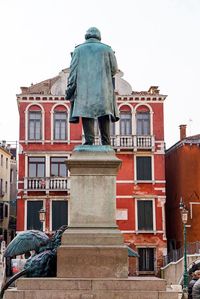 View of statue in city