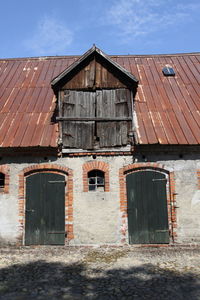 Exterior of old building against sky