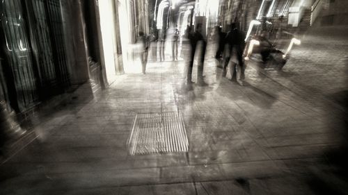 People walking on road