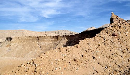 Scenic view of rocky mountains against sky