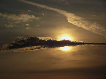 Scenic view of dramatic sky during sunset
