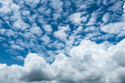 Low angle view of clouds in sky