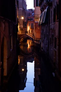 Lonely canal in venice
