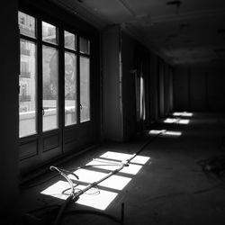 Empty corridor of building