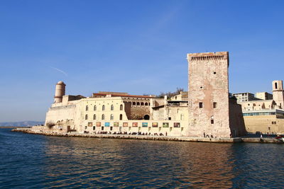 Historic building against blue sky