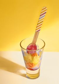 Close-up of drink on table