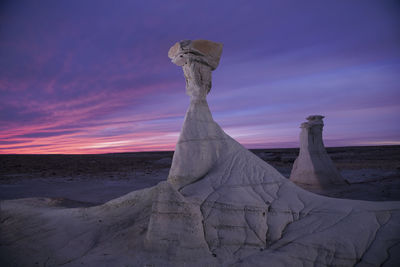 Wild rock formations in the desert wilderness of new mexico at n