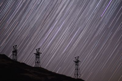 Low angle view of stars against sky at night