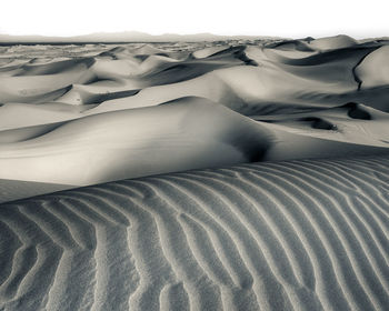 Sand dunes in desert