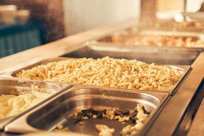 Close-up of food on table