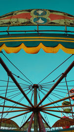 Low angle view of rollercoaster against sky