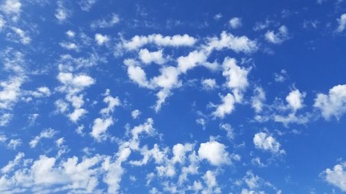 Low angle view of clouds in sky