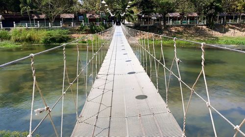 High angle view of bridge over river