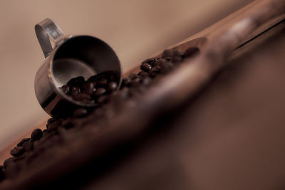 Close-up of cup on table